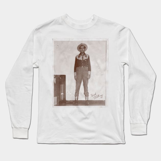 Hank Williams I Saw The Light Tribute Long Sleeve T-Shirt by darklordpug